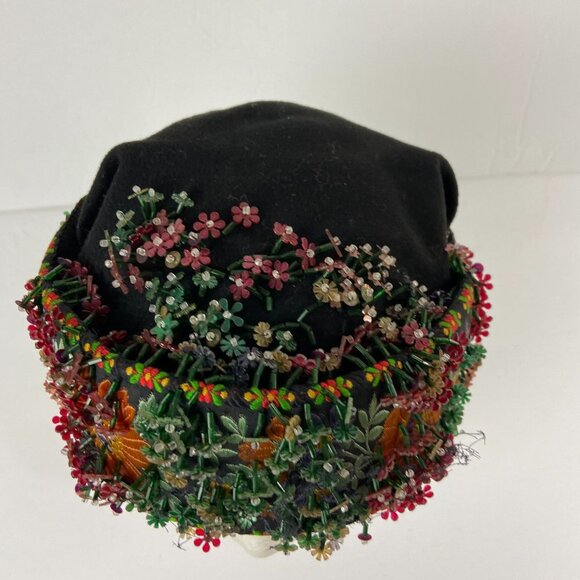 BULLOCK\'S WILTSHIRE Hat Headband Embroidery Silk Flowers Beads main image 4